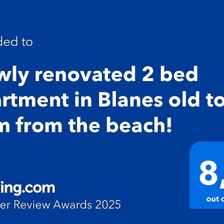 2 Bedroom Large Modern Apartment In Blanes Old Town 50M From The Beach! מראה חיצוני תמונה